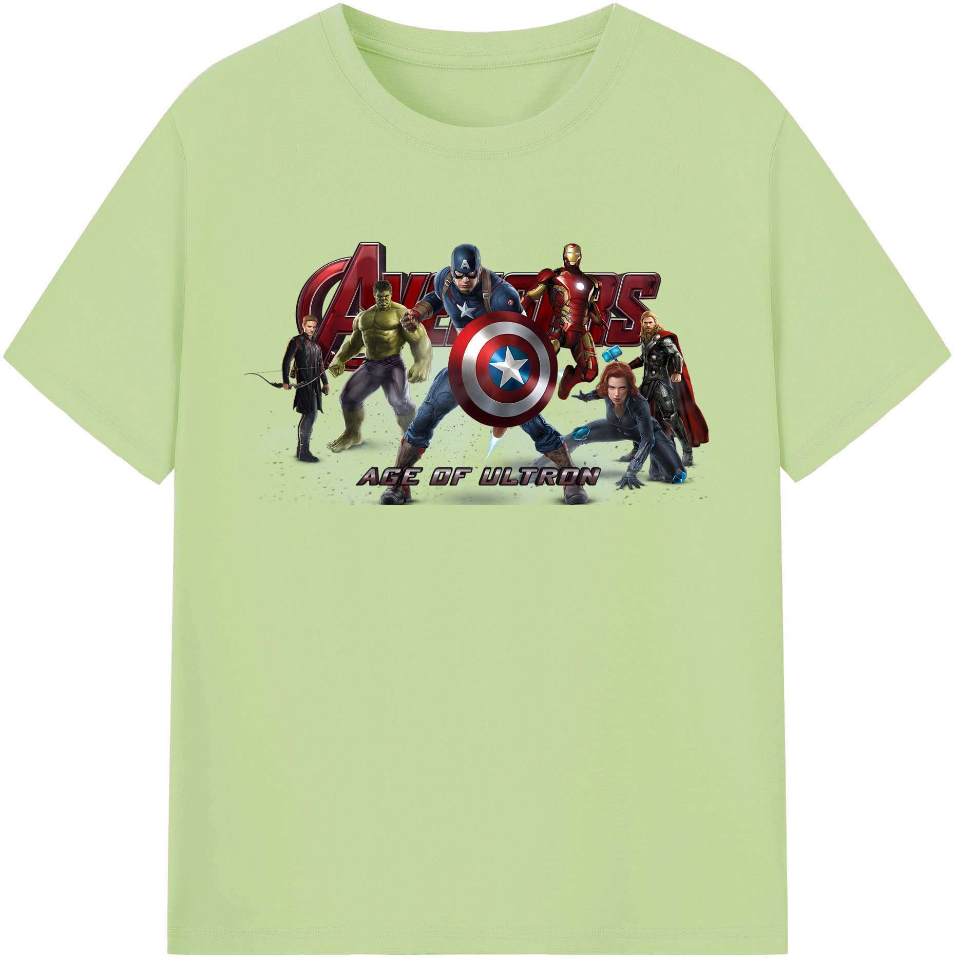 （画像用） アベンジャーズ The Avengers 綿100％半袖Tシャツ（フロントプリント）